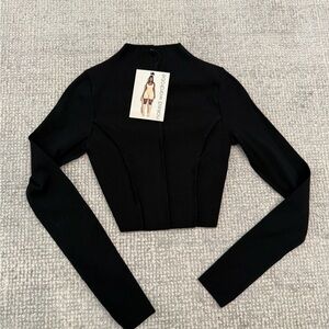 Naked Wardrobe Black Crop Top